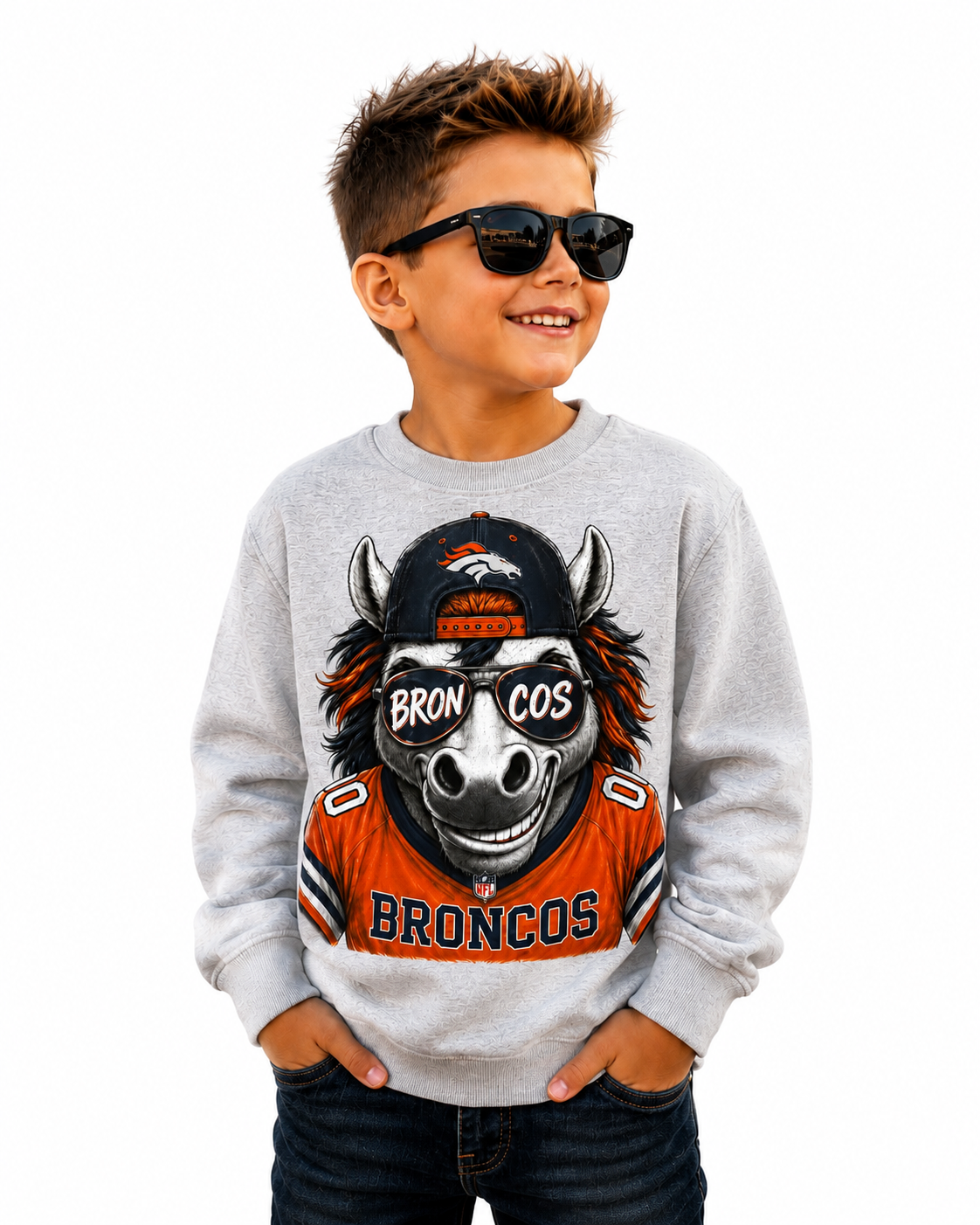 Denver Broncos Toddler Youth Boys Crew Neck