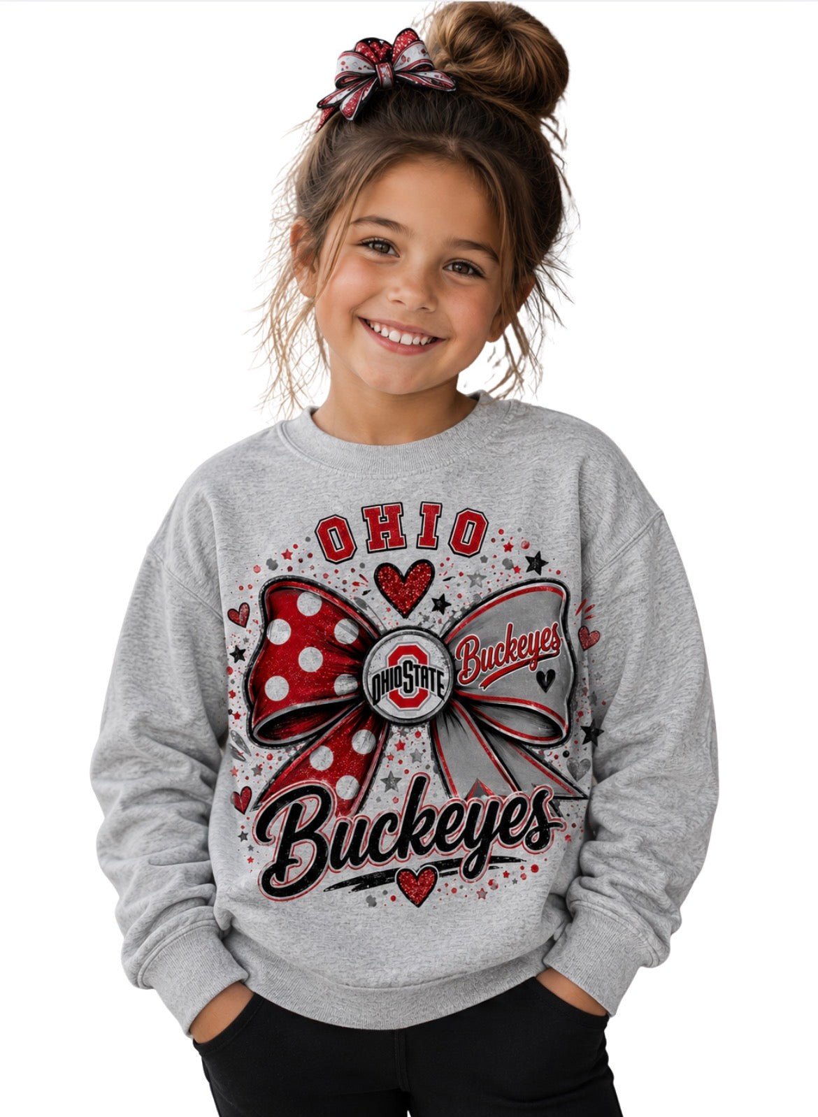 Ohio State Buckeyes Girls Women's Crew Neck