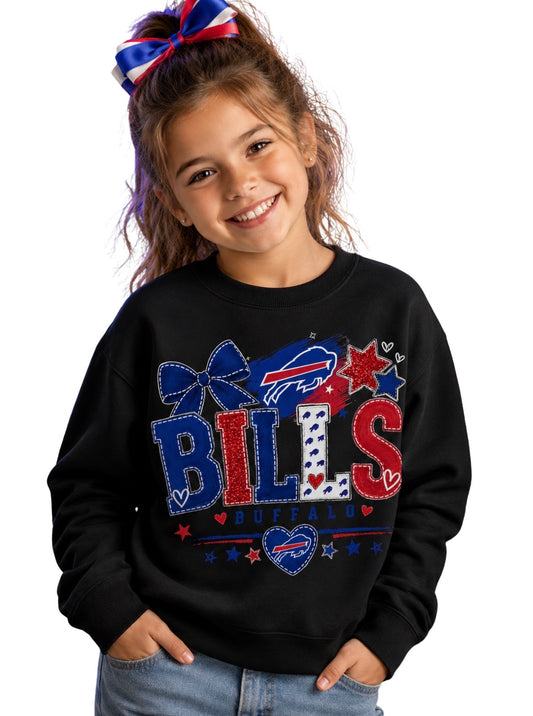 Buffalo Bills Toddler Youth Girls Women's Crew Neck