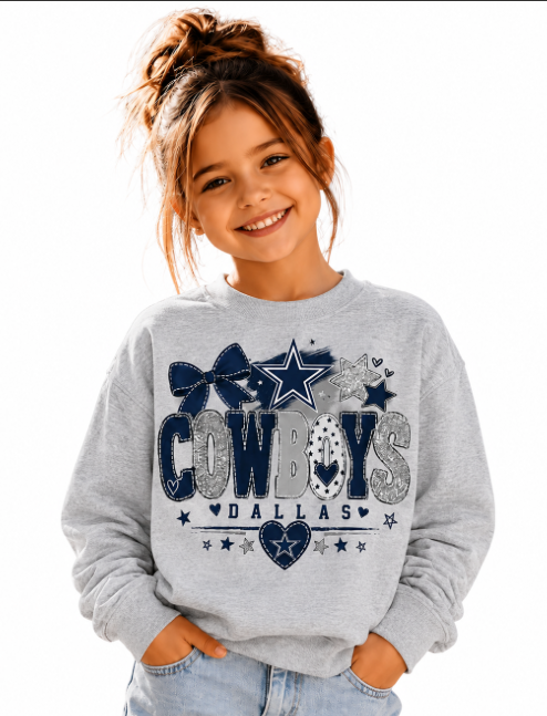 Dallas Cowboys Girl Womens Crew Neck