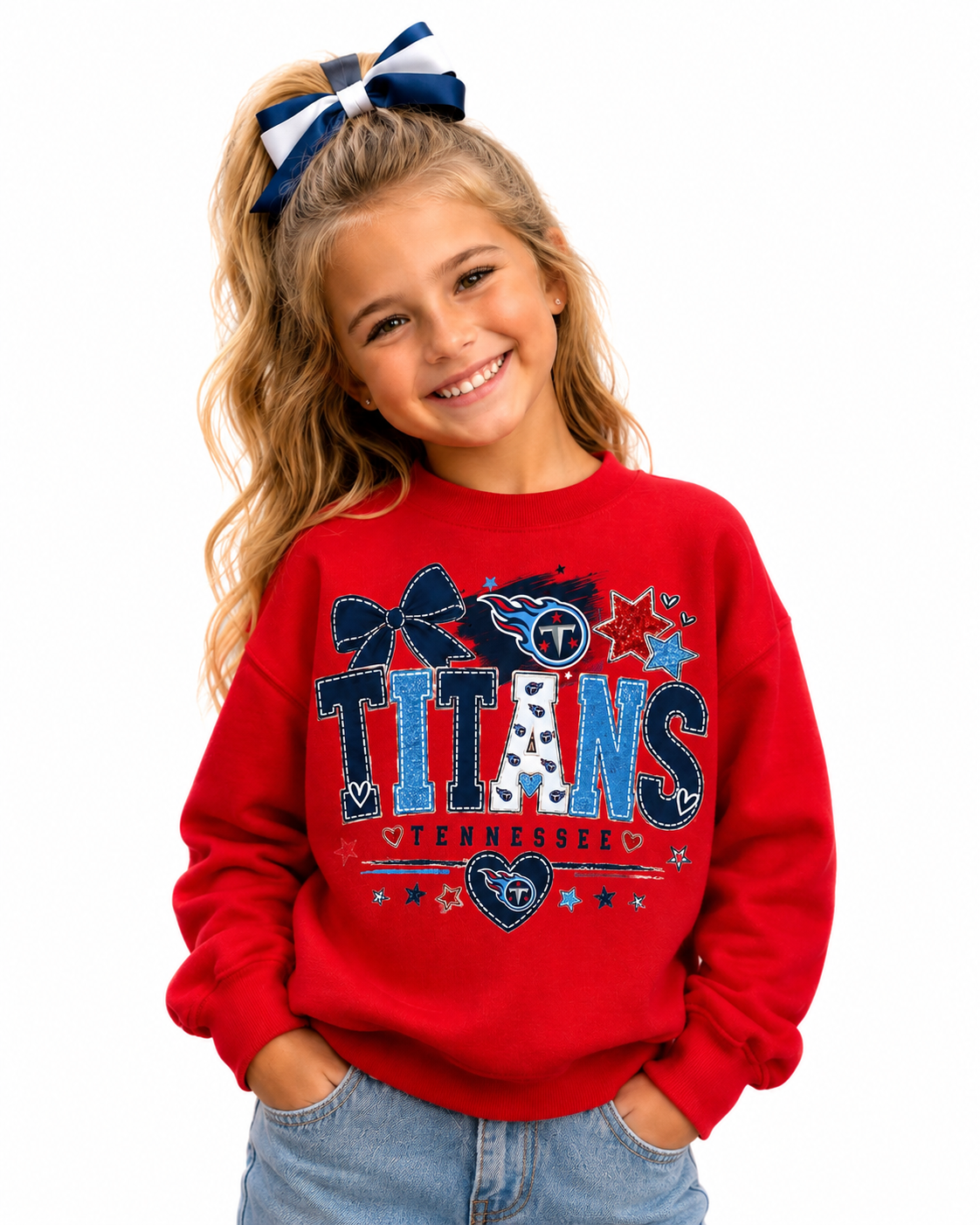Tennessee Titans Girls Women's Crew Neck