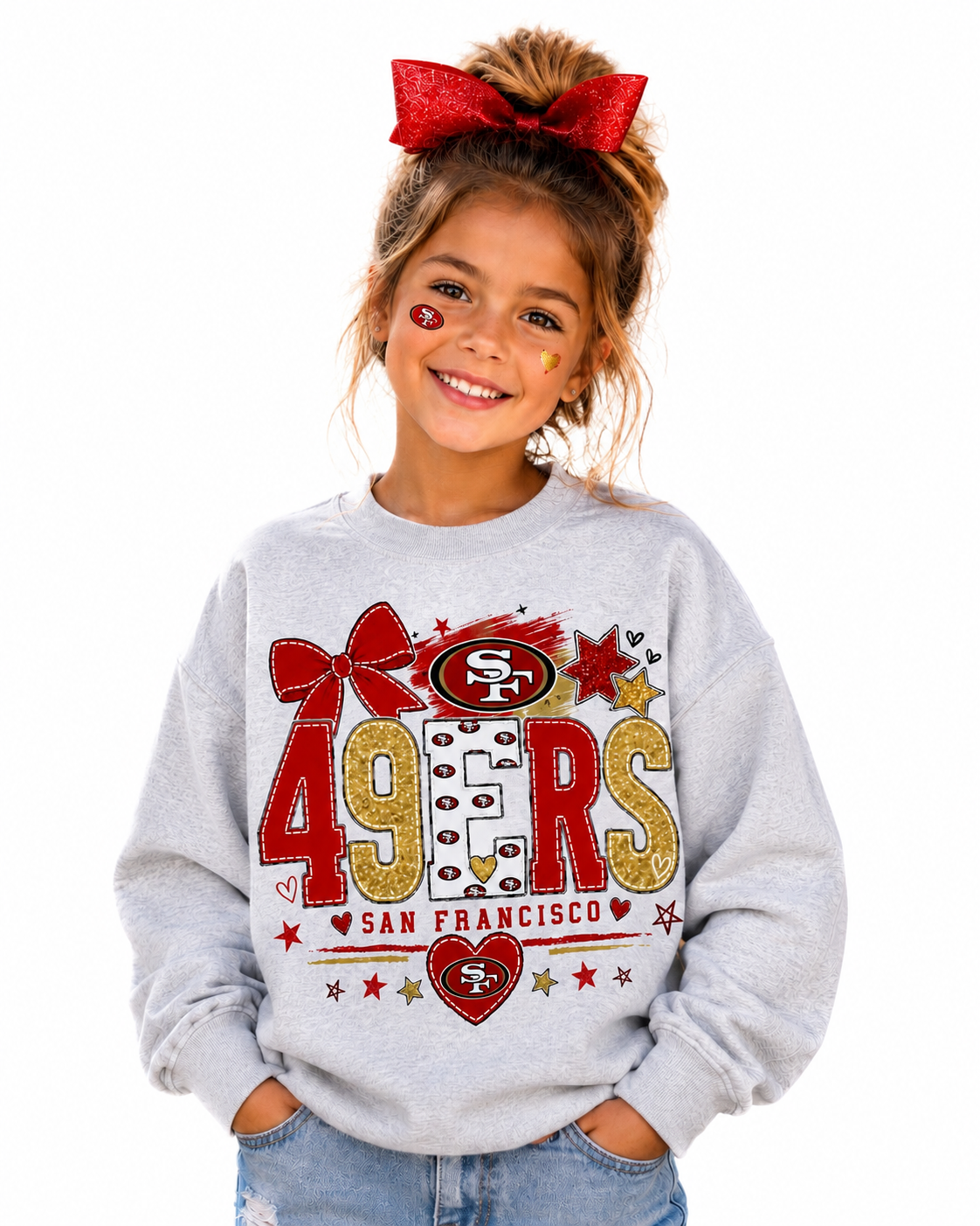 San Francisco 49ers Girls Women's Crew Neck