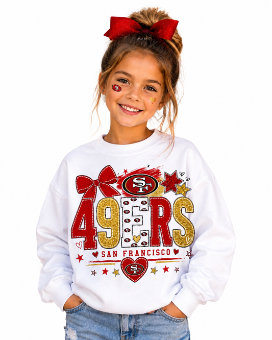 San Francisco 49ers Girls Women's Crew Neck