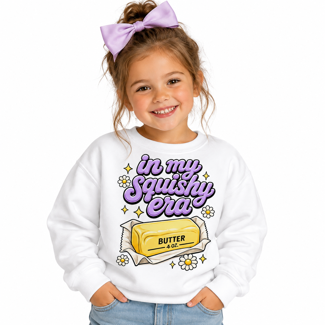 In my Squishy Era Toddler Youth Girls Crew Neck