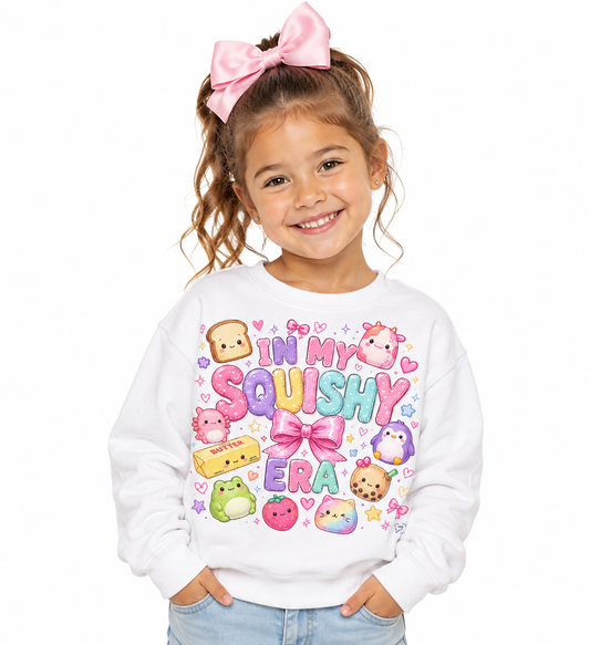 In my Squishy Era Toddler Youth Girls Crew Neck