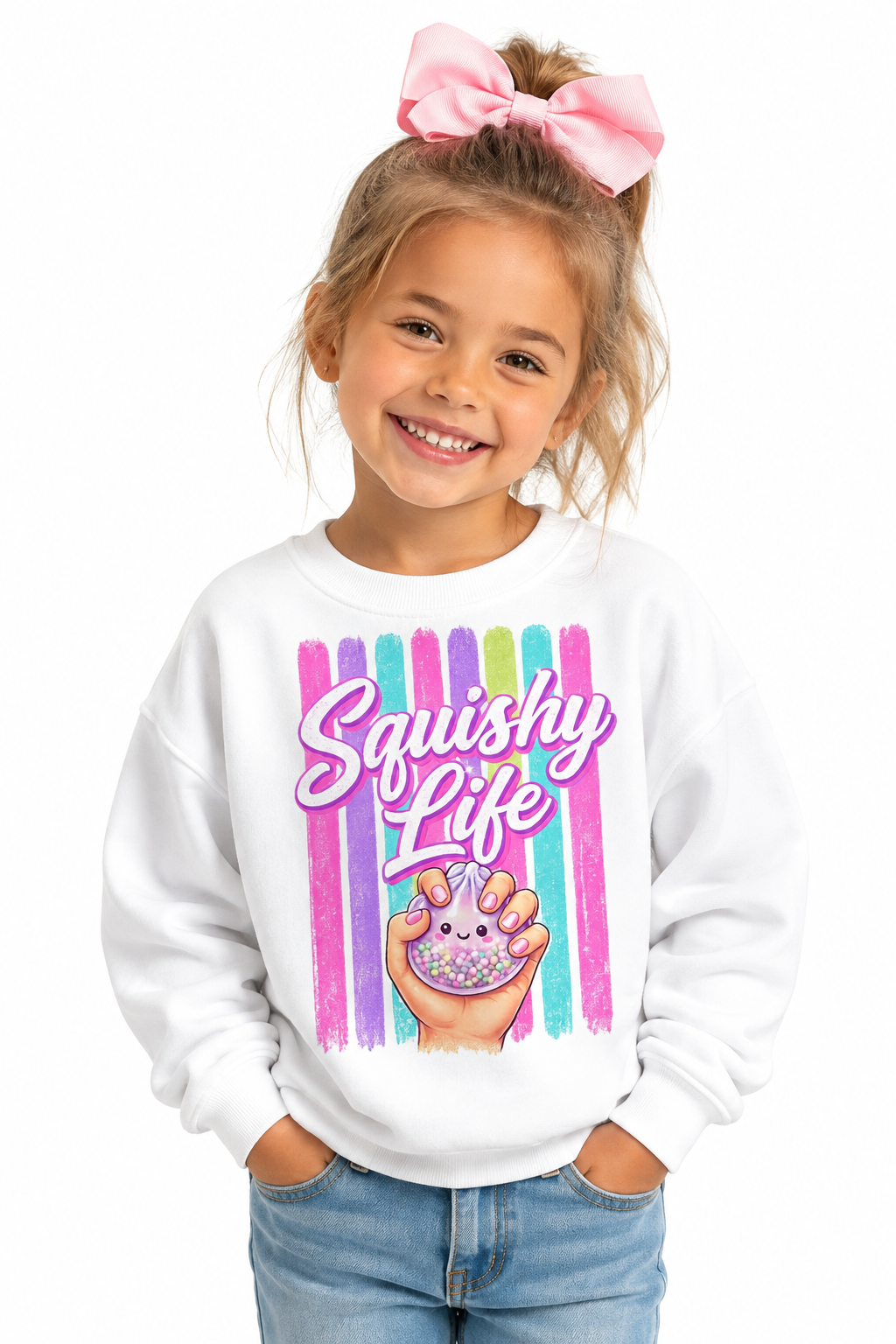 Squishy Life Toddler Youth Girls Crew Neck