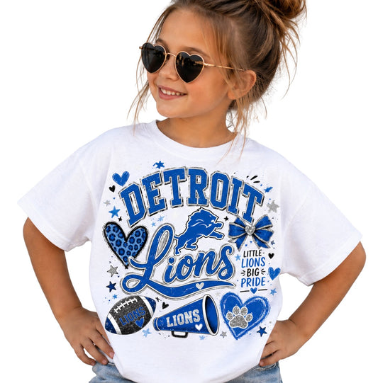 Detroit Lions Football T shirt Toddler Youth Adult