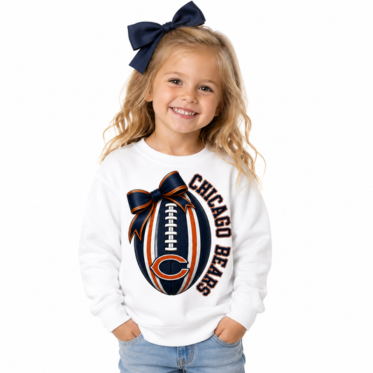Chicago Bears Toddler Youth Girls Womens Adult Crew Neck