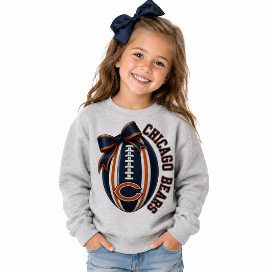 Chicago Bears Toddler Youth Girls Womens Adult Crew Neck