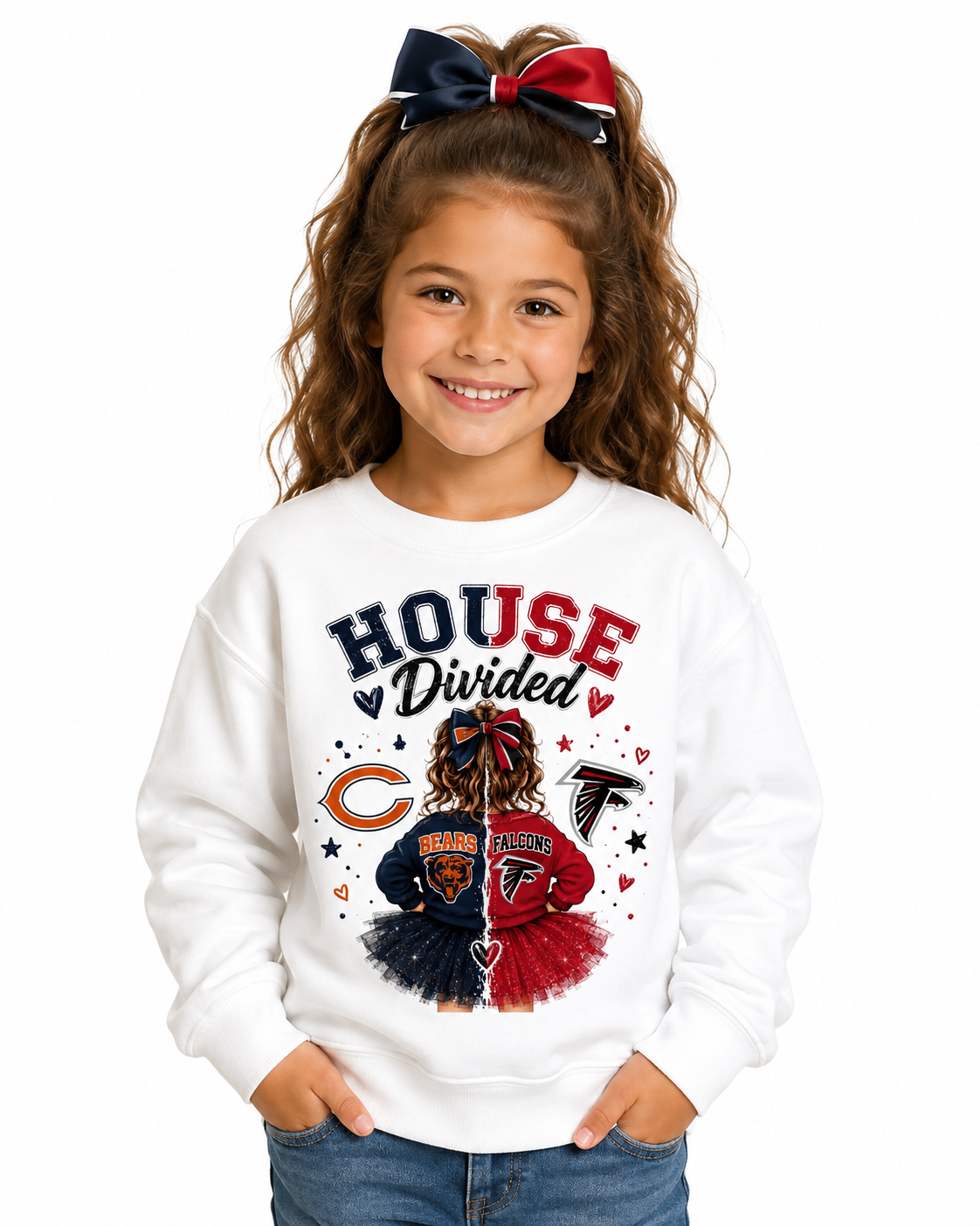 CUSTOM House Divided Toddler Girls Women's Crew Neck