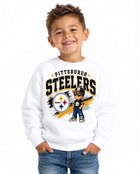 Pittsburgh Steelers Toddler Youth Boys Crew Neck