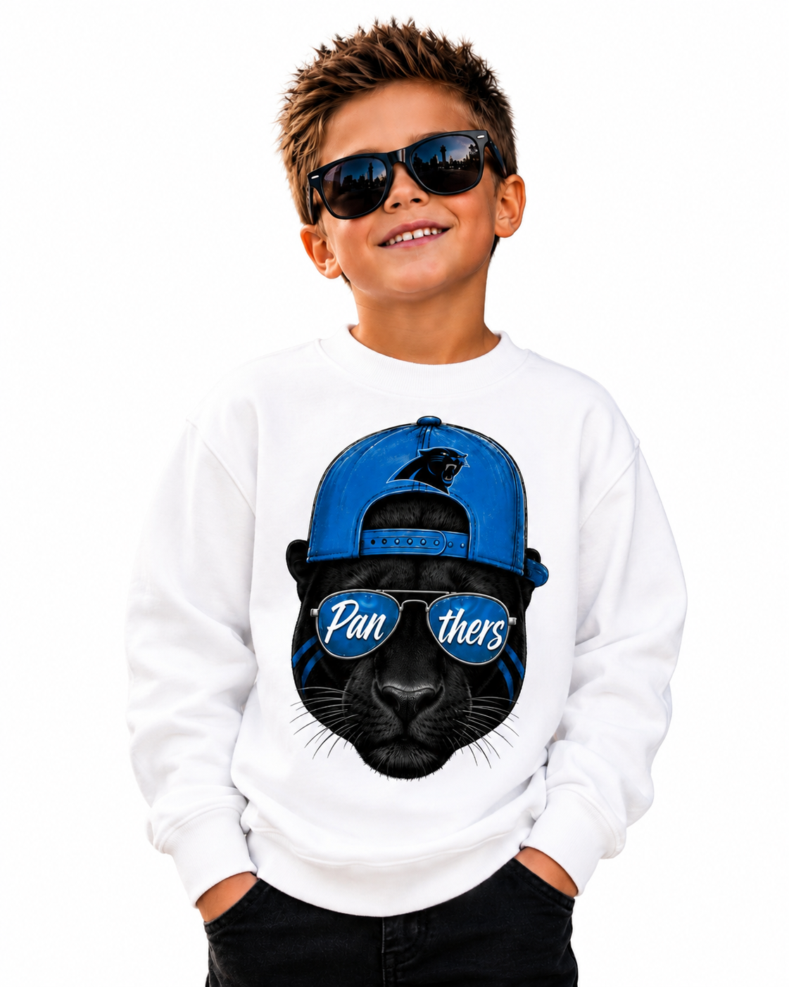 Carolina Panthers Toddler Youth Boys Crew Neck