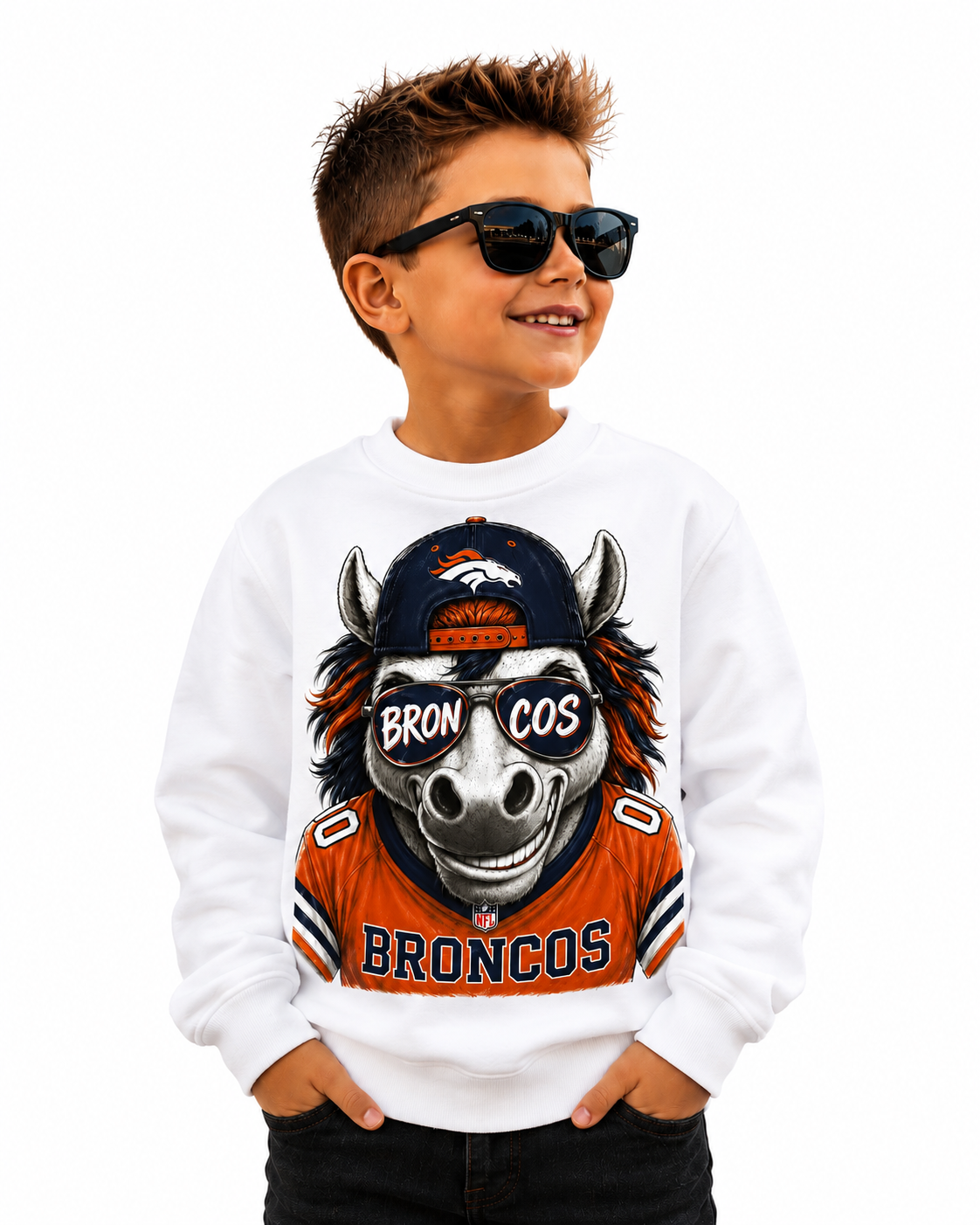 Denver Broncos Toddler Youth Boys Crew Neck