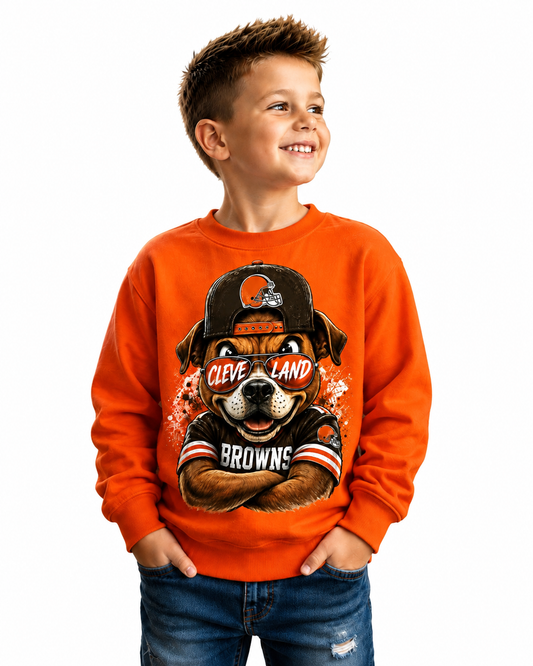Cleveland Browns Toddler Youth Boys Crew Neck