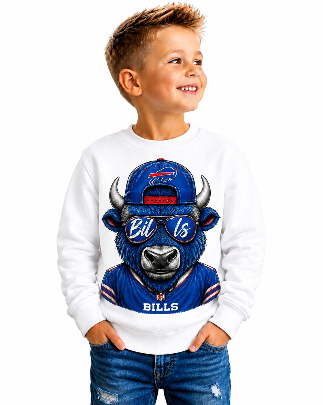 Buffalo Bills Toddler Youth Boys Crew Neck