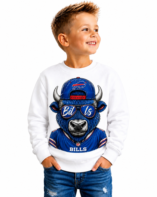 Buffalo Bills Toddler Youth Boys Crew Neck