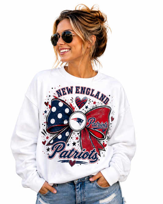 New England Patriots Girls Women's Crew Neck