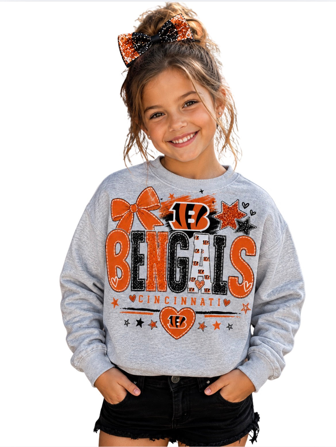 Cincinnati Bengals Girls Women's Crew Neck
