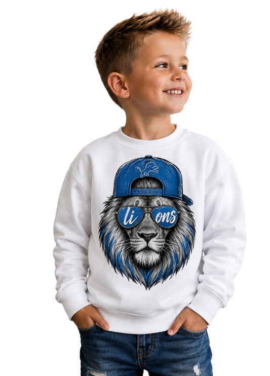 Detroit Lions Boy Toddler Youth Adult Crew Neck