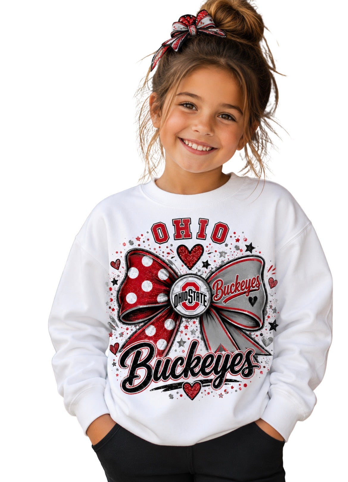 Ohio State Buckeyes Girls Women's Crew Neck