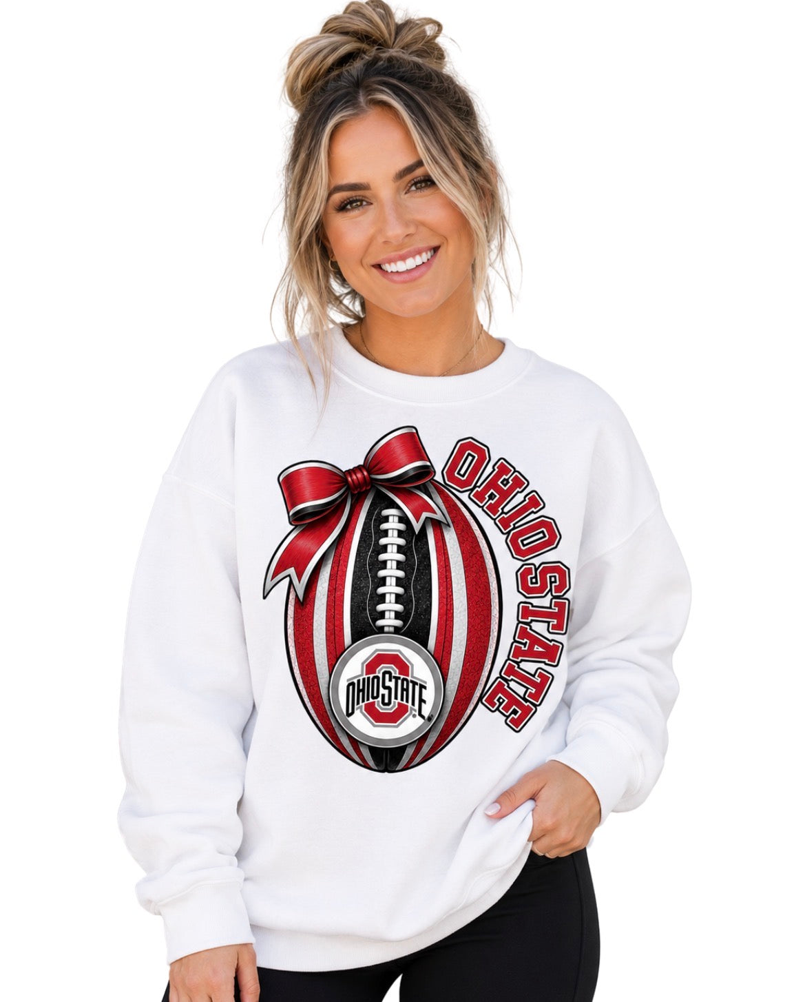 Ohio State Buckeyes Girls Women's Crew Neck