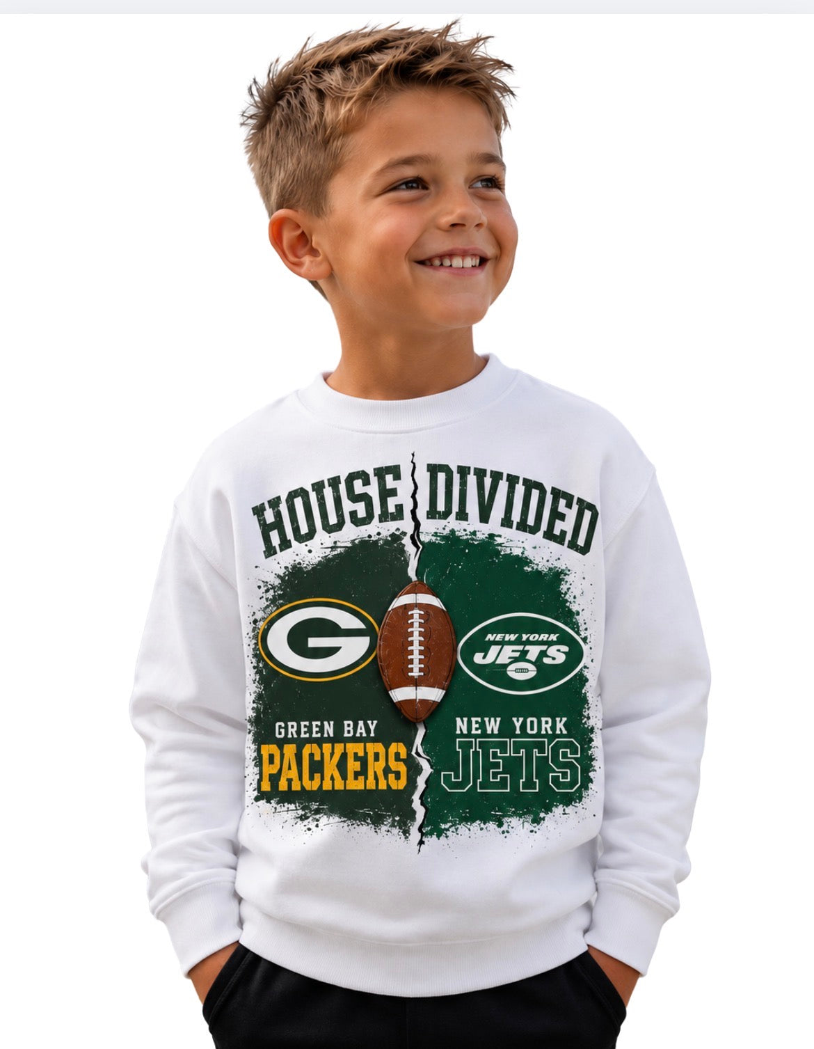 CUSTOM House Divided Toddler Boys Crew Neck