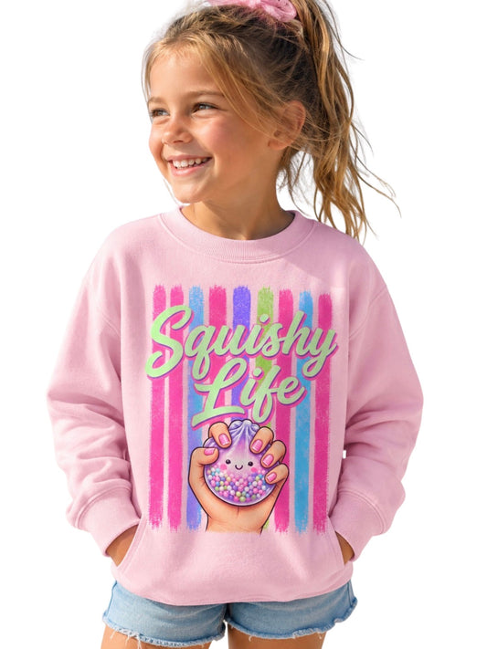 Squishy Life Toddler Youth Girls Crew Neck