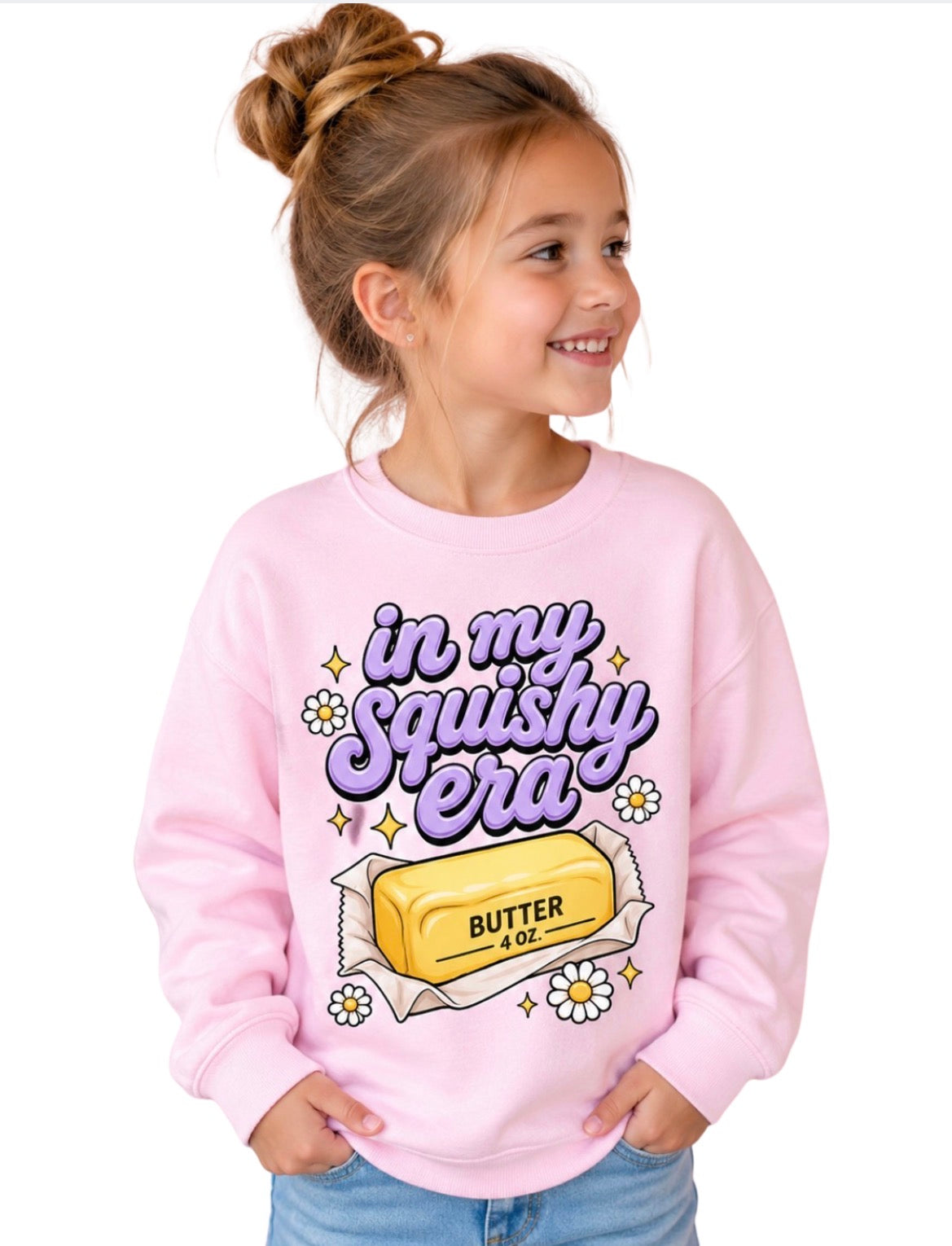 In my Squishy Era Toddler Youth Girls Crew Neck