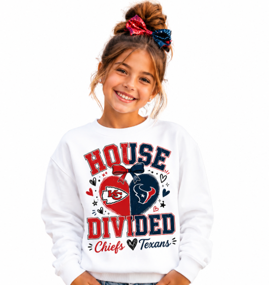 CUSTOM House Divided Toddler Girls Women's Crew Neck