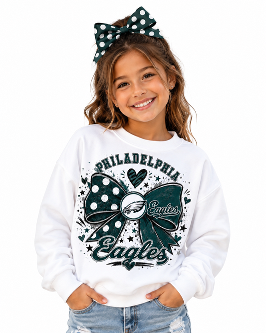 Philadelphia Eagles Girls Women's Crew Neck