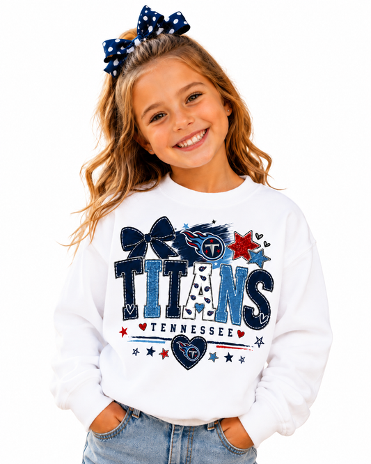 Tennessee Titans Girls Women's Crew Neck
