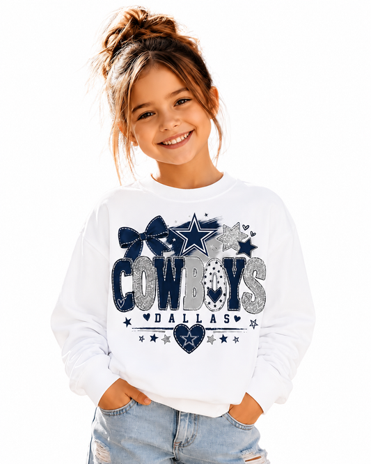 Dallas Cowboys Girl Womens Crew Neck